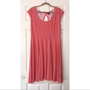Torrid Peachy orange plus size polka dot dress